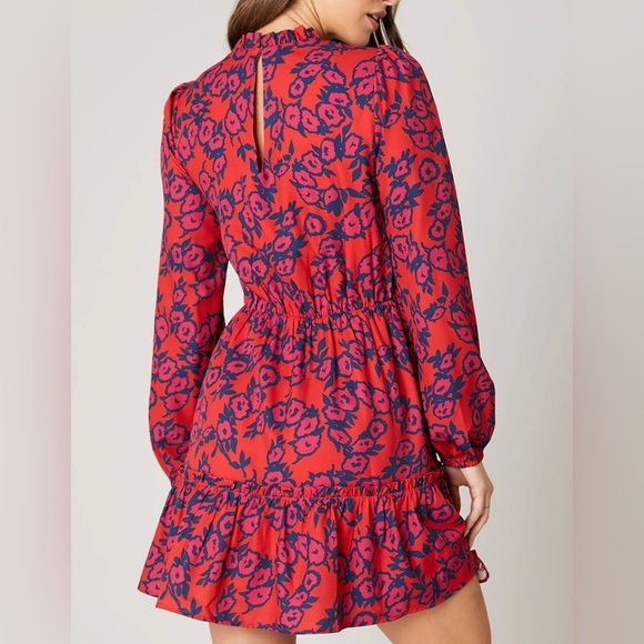 SUGAR-LIPS Mira Mar Floral Balloon Sleeve Dress M style number STD12970A - Picture 3 of 15